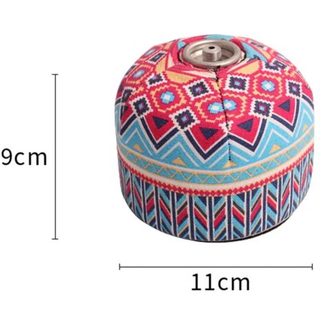 Housse de protection ultralégère camouflage pour bouteille de gaz de camping 450/230 g, tailles S/M/L, compatible avec les réchauds à gaz portables d'extérieur.