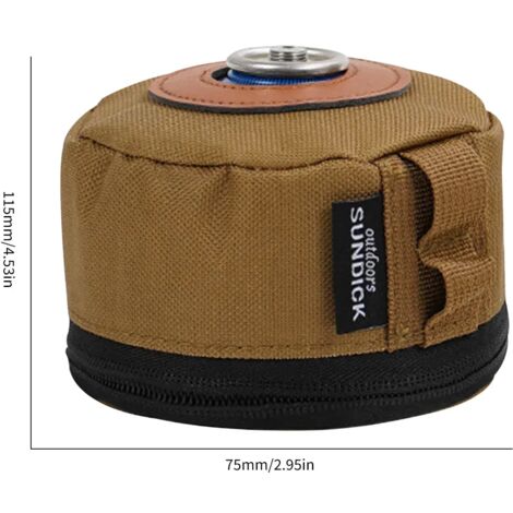 Housse de protection ultralégère camouflage pour bouteille de gaz de camping 450/230 g, tailles S/M/L, compatible avec les réchauds à gaz portables d'extérieur.