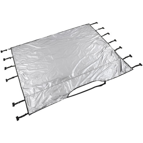 Housse de protection universelle noire en tissu Oxford pour caravane, avec éclairage LED, pour l'avant et le remorquage.