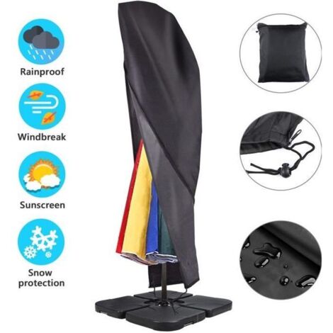 Housse de Protection - Universelle - Parasol Déporté - 420D Polyester - Imperméable - Anti-UV