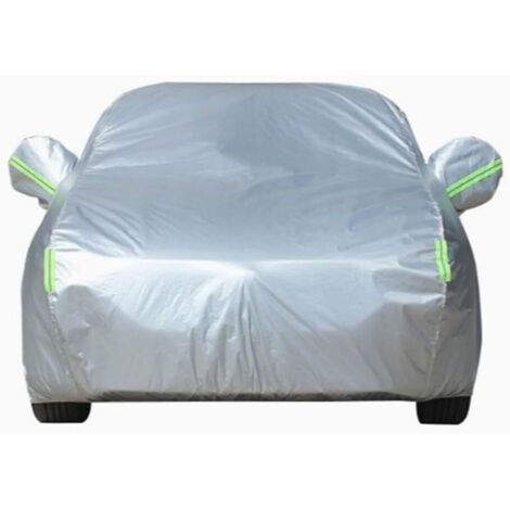 Housse de protection universelle pour SUV, en taffetas polyester argenté, imperméable, anti-poussière, pare-soleil, blanc – 4,85 x 1,9 x 1,85 cm
