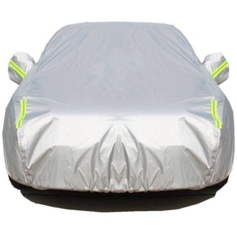 Housse de protection voiture 490x180x150cm – Polyester imperméable – Cordon de serrage élastique – Protection UV et intempéries