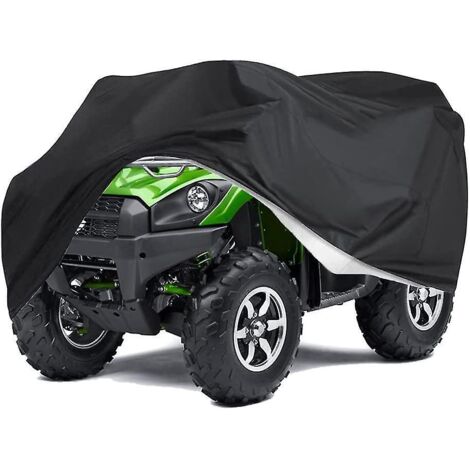 Housse de quad imperméable et robuste avec ourlet élastique pour le rangement extérieur, compatible avec Kawasaki, Arctic Cat, Honda, Polaris, Yamaha et autres véhicules tout temps.