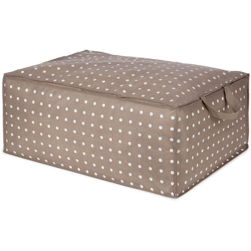 Housse de rangement pour couette Rivoli taupe - COMPACTOR - 70 x 50 x H.30 CM - Marron