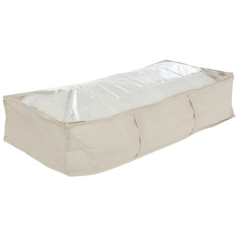Housse de Rangement Dessous de Lit "Dressy" 100cm Beige