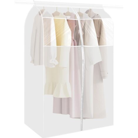 Housse de Rangement Penderie housse de Tringle à Vêtements en PEVA 80x60x120cm Housse Protection Housse Rangement Anti-Poussière Housse de Vêtement avec Fermetures éclair pour Vêtement,Costume