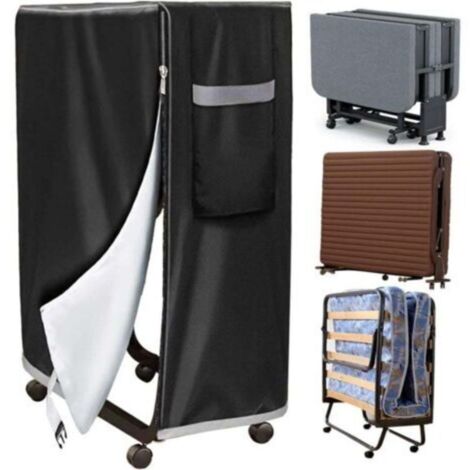 Housse de rangement pour lit pliant 99 x 38 x 114 cm – Imperméable et respirante – Protection contre poussière et humidité – Poignées et fermeture éclair