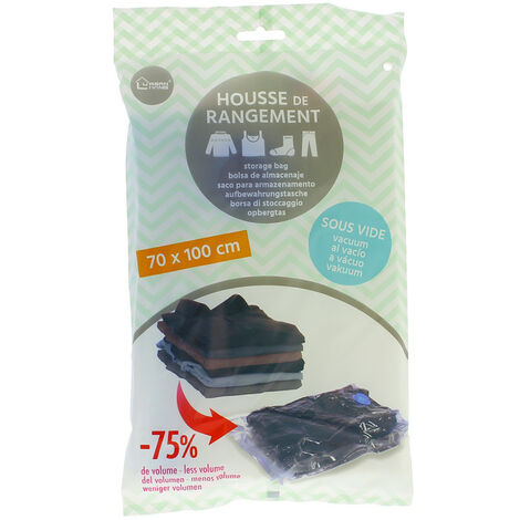 Housse de rangement sous vide 70x100cm 28753 pour Aspirateur