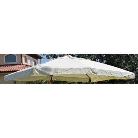 Housse de rechange pour parapluie de'centre' Aster 3x3 mt e'cru en polyester avec grille d'ae'ration