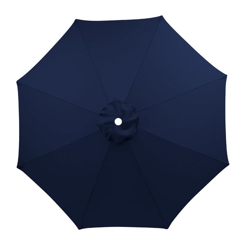 Crea - Housse de rechange pour parasol 3 m à 8 baleines, imperméable, résistante aux uv, tissu de rechange, lavable, respirant, bleu marine (sans