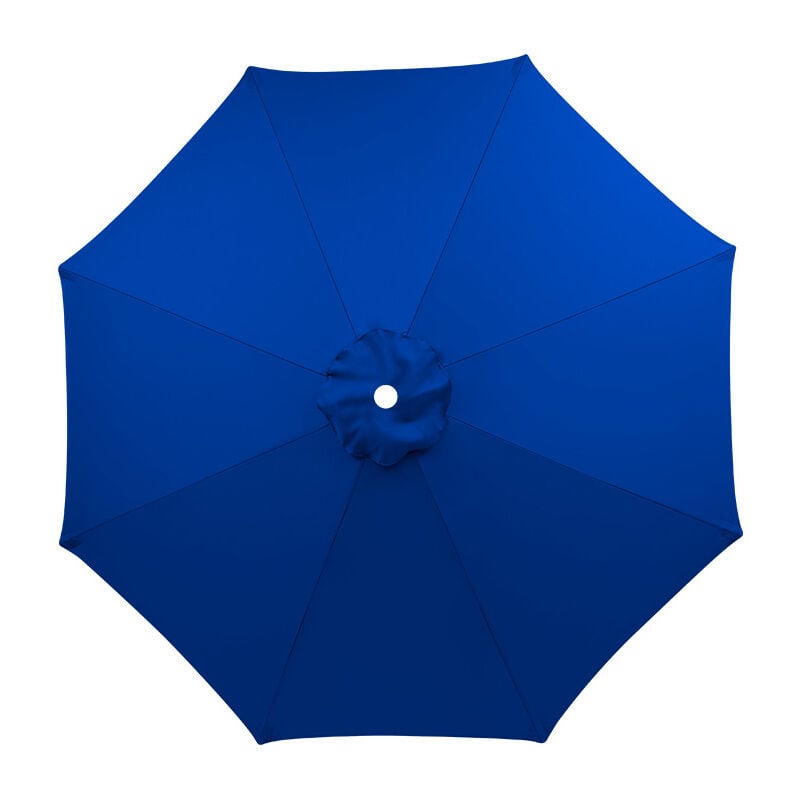 Housse de rechange pour parasol 3 m à 8 baleines, imperméable, résistante aux uv, tissu de rechange, lavable, respirant, bleu roi (sans baleines)