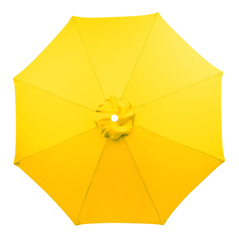 Housse de rechange pour parasol 3 m à 8 baleines, imperméable, résistante aux UV, tissu de rechange, lavable, respirant, jaune (sans baleines)