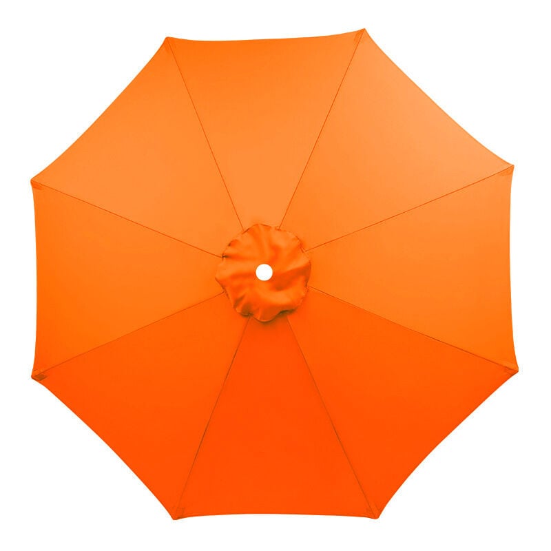 Housse de rechange pour parasol 3 m à 8 baleines, imperméable, résistante aux uv, tissu de remplacement, lavable, respirant, orange (sans baleines)