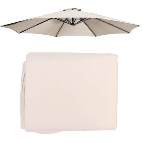 Housse de rechange pour parasol 3m 8 nervures avec aérations pour parasols déportés, parasols à mât central et tout parasol de jardin