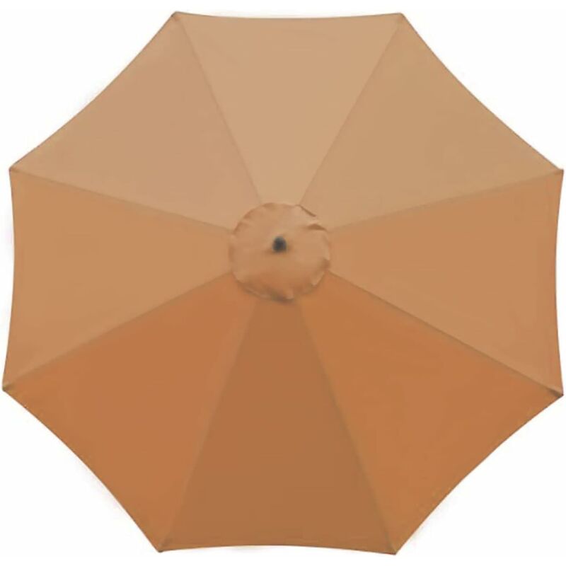 Housse de rechange pour parasol - 8 baleines - Diamètre 2.7m - Imperméable - Protection uv - Tissu de rechange - Kaki (couleur) - beige
