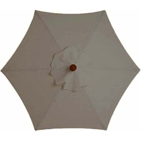Housse De Rechange pour Parasol - 6 Baleines - 3 M - Impermable - Anti-Ultraviolet - Tissu De Rechange (3M / 9.8Ft,Khaki)