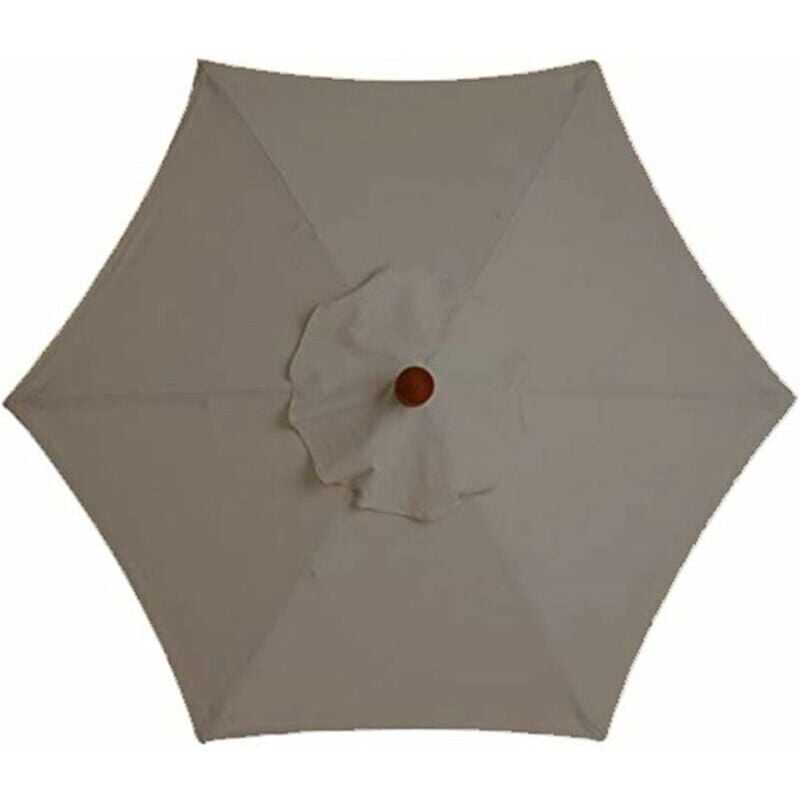 Housse De Rechange pour Parasol - 6 Baleines - 3 M - Imperméable - Anti-Ultraviolet - Tissu De Rechange (3M / 9.8Ft,Khaki)