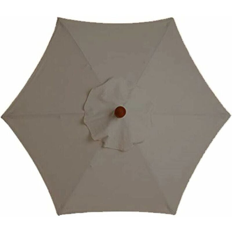 Housse De Rechange pour Parasol - 6 Baleines - 3 M - Imperméable - Anti-Ultraviolet - Tissu De Rechange (3M / 9.8Ft,Khaki)