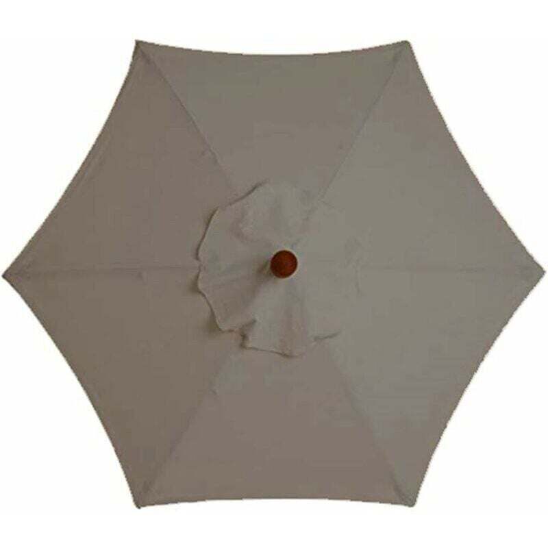 Housse De Rechange pour Parasol - 6 Baleines - 3 m - Imperméable - Anti-Ultraviolet - Tissu De Rechange (3M / 9.8Ft,Khaki)