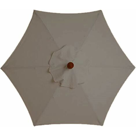 Housse De Rechange pour Parasol - 6 Baleines - 3 M - Imperméable - Anti-Ultraviolet - Tissu De Rechange (3M / 9.8Ft,Khaki)