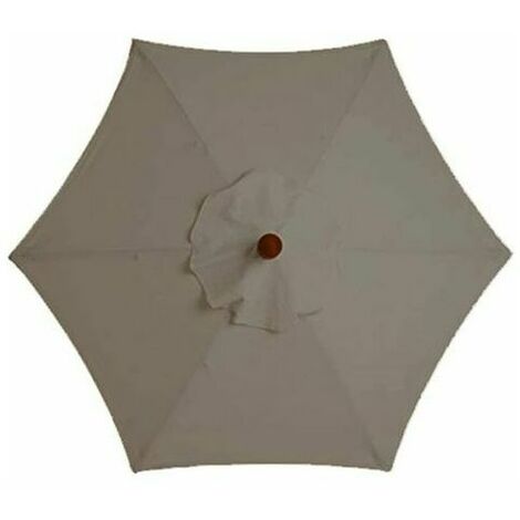 Housse De Rechange pour Parasol - 6 Baleines - 3 M - Imperméable - Anti-Ultraviolet - Tissu De Rechange (3M / 9.8Ft,Khaki)