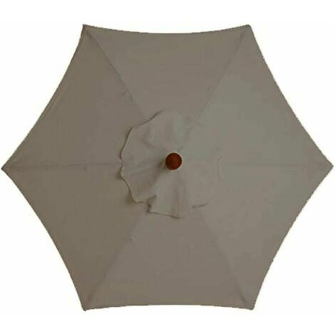 Housse De Rechange pour Parasol - 6 Baleines - 3 M - Imperméable - Anti-Ultraviolet - Tissu De Rechange (3M / 9.8Ft,Khaki)