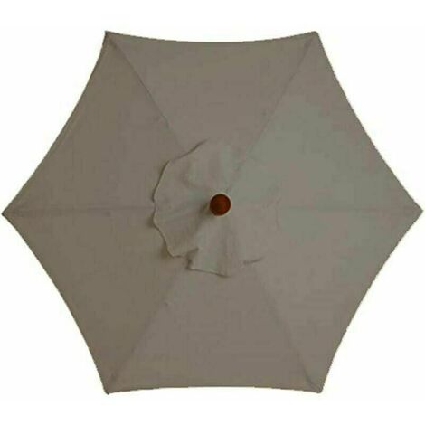 Housse De Rechange pour Parasol - 6 Baleines - 3 M - Imperméable - Anti-Ultraviolet - Tissu De Rechange (3M / 9.8Ft,Khaki)