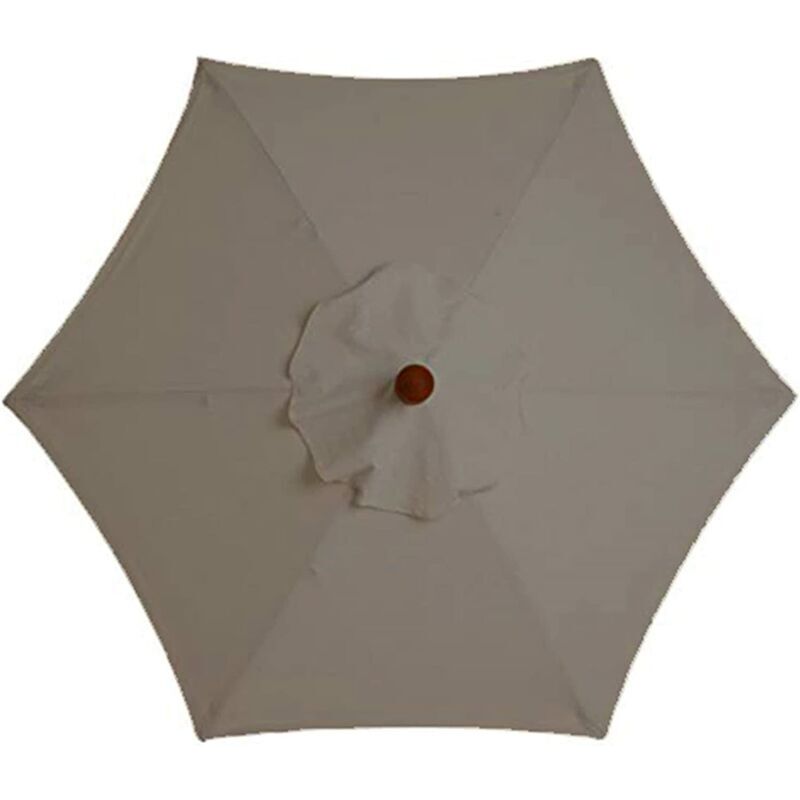 Housse de rechange pour parasol - 6 baleines - 3M - Imperméable - Anti-UV - Tissu de remplacement (3M / 9,8Ft, Kaki)