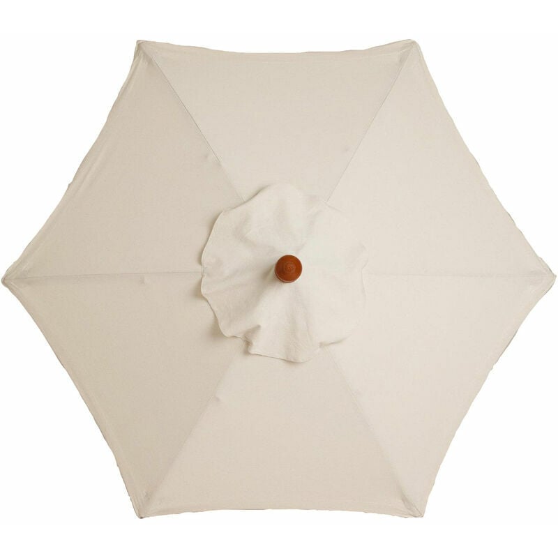 Housse de rechange pour parasol - 6 baleines - Diamètre 2m - Imperméable - Protection uv - Tissu de rechange - Beige