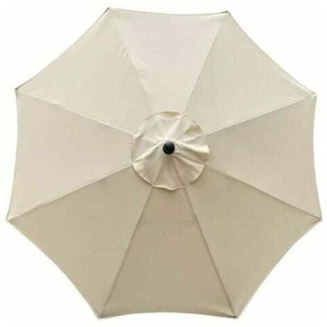 Housse de rechange pour parasol, 8 baleines, 3 m, impermable, anti-UV, tissu de rechange, beige