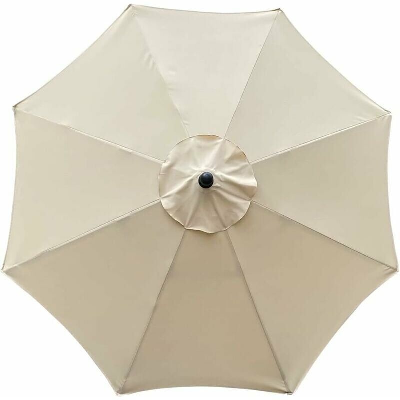 Senor - Housse de rechange pour parasol, 8 baleines, 3 m, imperméable, anti-UV, tissu de rechange, beige