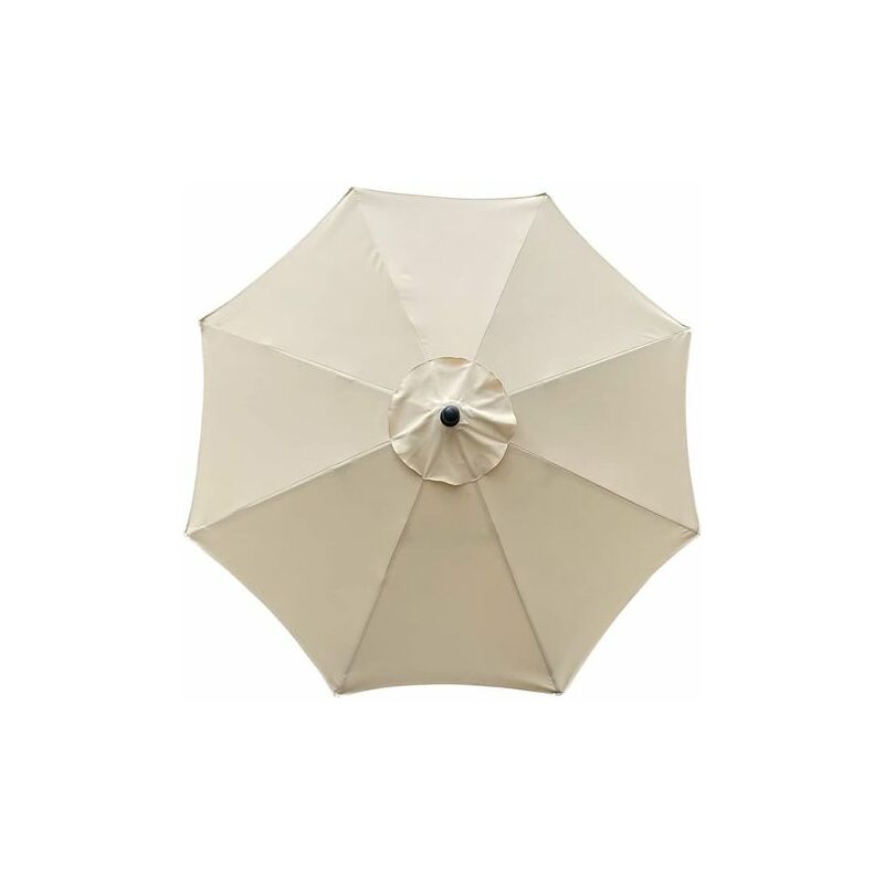Momo - Housse de rechange pour parasol, 8 baleines, 3 m, imperméable, anti-UV, tissu de rechange - beige