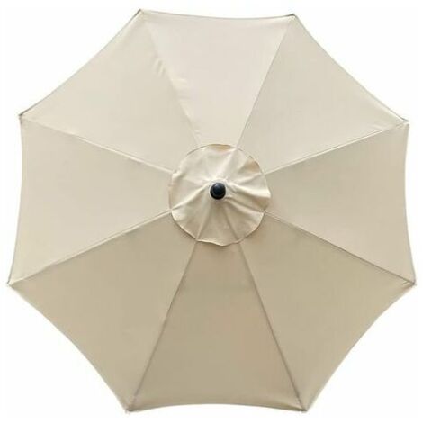 Housse de rechange pour parasol, 8 baleines, 3 m, imperméable, anti-UV, tissu de rechange - beige