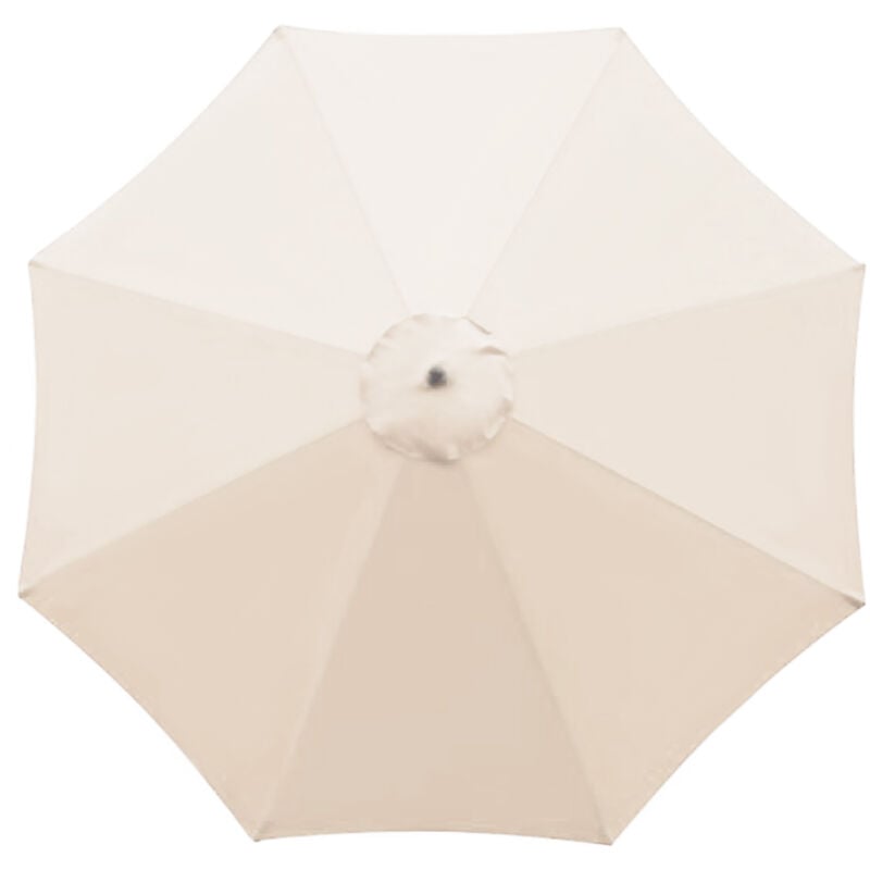 Jeffergarden - Housse de rechange pour parasol, 8 baleines, 3 m, imperméable, anti-UV, tissu de rechange, Blanc