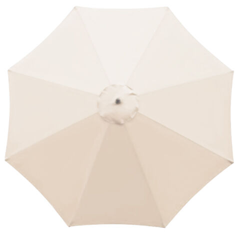 Housse de rechange pour parasol, 8 baleines, 3 m, imperméable, anti-UV, tissu de rechange, Blanc