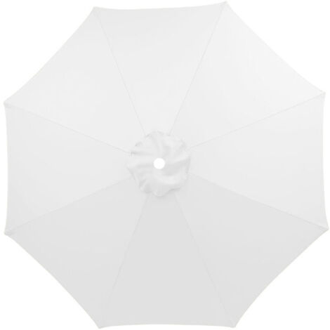 Housse de rechange pour parasol, 8 baleines, 3 m, imperméable, anti-UV, tissu de rechange, Blanc
