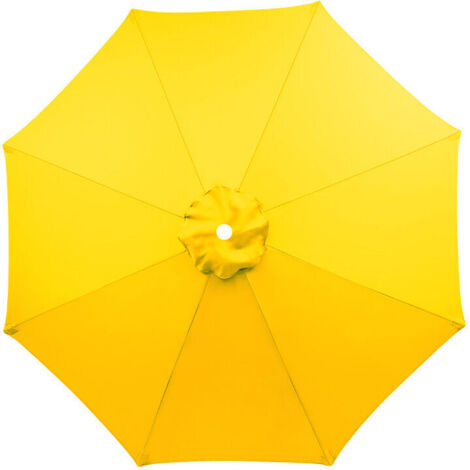 Housse de rechange pour parasol, 8 baleines, 3 m, imperméable, anti-UV, tissu de rechange, jaune