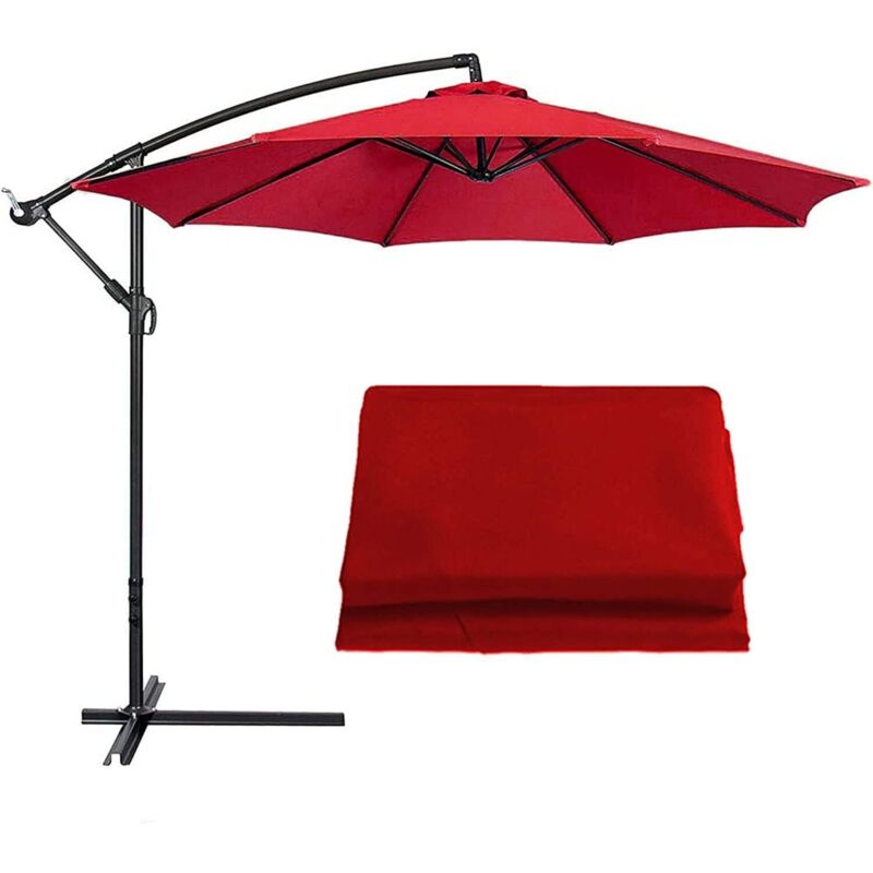 Housse de rechange pour parapluie 3M 8 nervures résistantes à la décoloration pour terrasse extérieure, table de marché, parapluie, pelouse, piscine