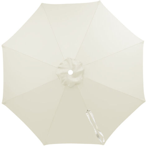 Housse de rechange pour parasol de patio 3m avec 8 baleines, couverture de parasol extérieur pour table de jardin et terrasse
