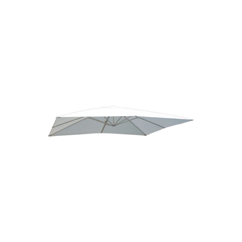 Housse de rechange pour parasol de'centre' Senso 3x3 m en polyester blanc avec grille d'ae'ration