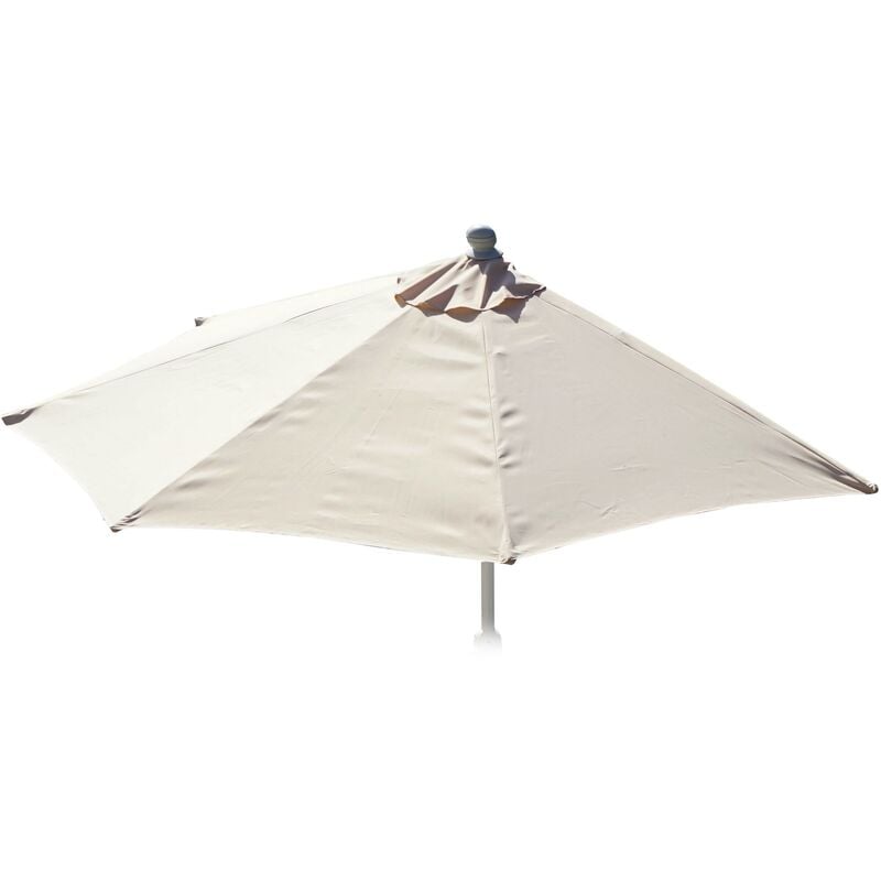 HHG - jamais utilisé] Toile de rechange pour parasol demi-rond Parla, Toile de rechange pour parasol, 300cm tissu/textile uv 50+ 3kg crème - beige