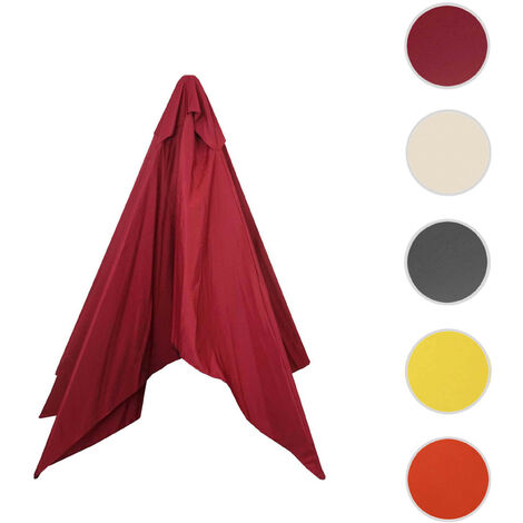Housse de rechange pour parasol Florida - housse de rechange pour parasol - Ø 3m polyester 6 baleines - rouge