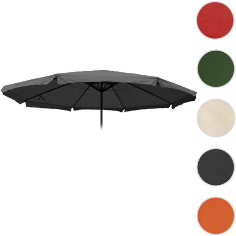 Housse de rechange pour parasol Meran Pro - parasol de marché gastronomique avec volant Ø 5m - polyester - jaune