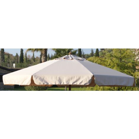 Housse de rechange pour parasol Mod. Island 300x300 cm en polyester e'cru