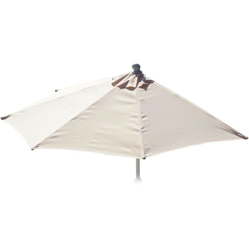 HHG - jamais utilisé] Toile de rechange pour parasol demi-rond Parla, Toile de rechange pour parasol, 270cm tissu/textile uv 50+ 3kg, crème