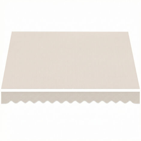 Housse de remplacement pour auvent solaire rétractable, polyester UV 50+, 3,5x2,5 m, crème