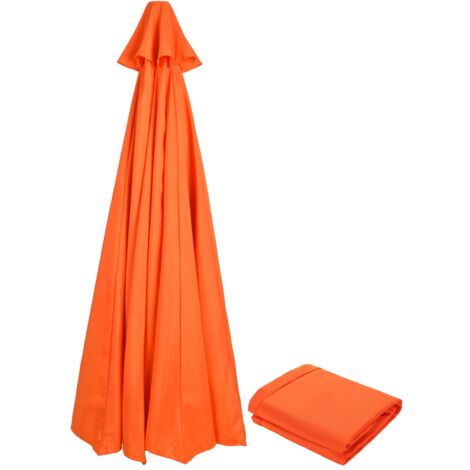 Housse de Remplacement pour Parasol - Couvercle pour 8 Bras - Polyester Imperméable Orange 300cm