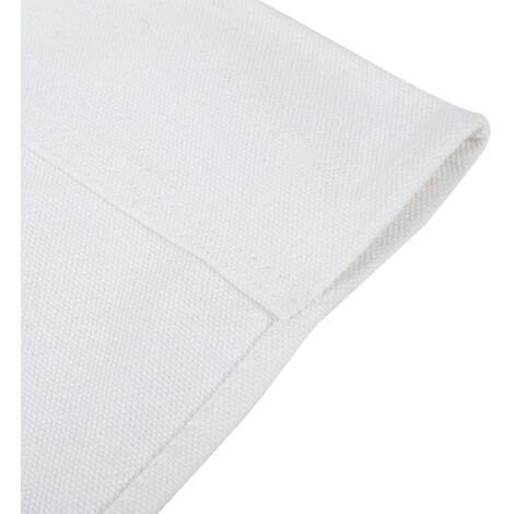 Housse de remplacement pour siège directeur en toile [2 tailles incluses: 52x42cm + 52.5x19.5cm] - Ensemble blanc avec baguettes bois 994338