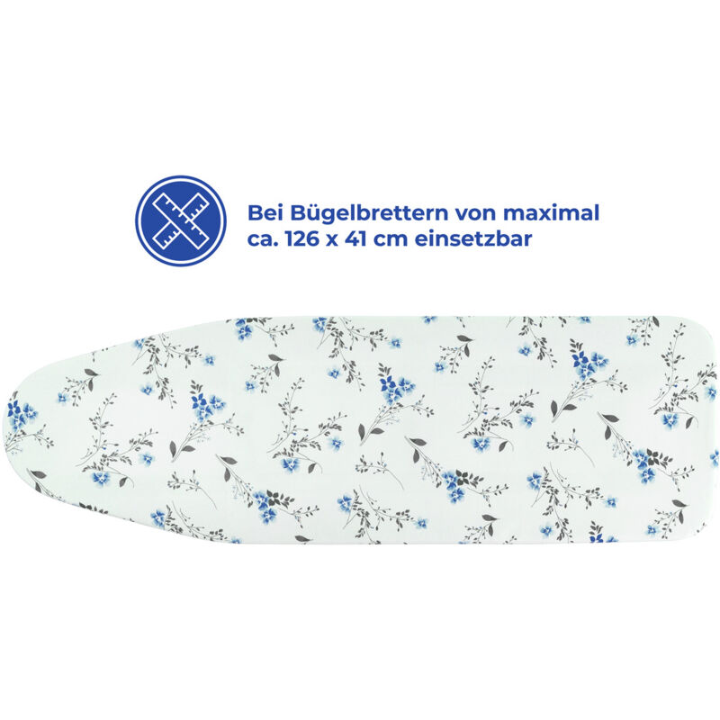 Wenko - Housse de rep. ceramique m floral bleu