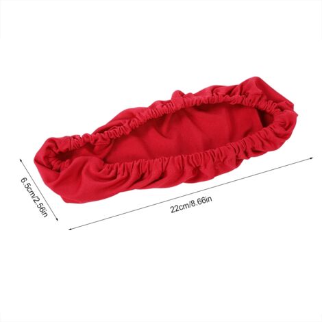 Housse de repose-paier élastique pour fauteuil de bureau [modèle stretchable] – Protection de bras pour chaise d'ordinateur (92% polyester + 8% polyuréthane, approx. 22x6.5cm, rouge/gris/bleu optionne
